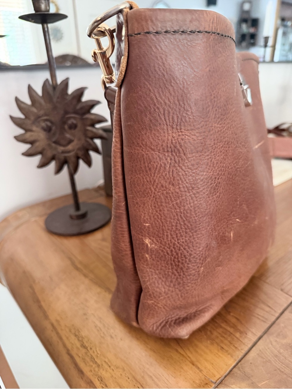 Amazing leather hippie purse - Picture 4 of 9